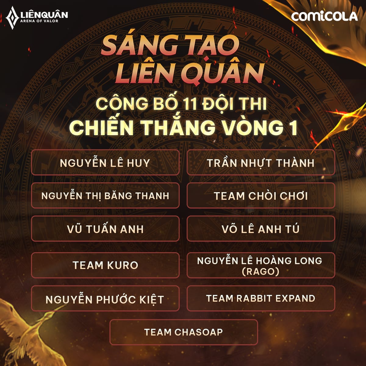 Công Bố Kết Quả Vòng 1 Cuộc Thi Sáng Tạo Liên Quân